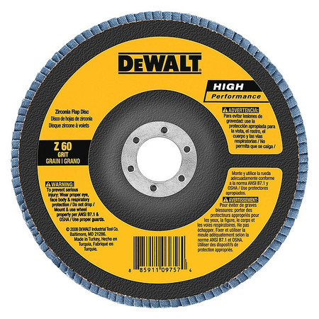 DEWALT 4-1/2" x 7/8" 60g type 27 HP flap disc DW8352