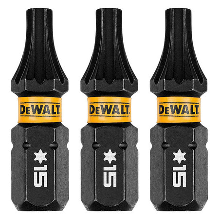 DEWALT Screwdriver Bits, 1/4 in Hex Shank Size DWAF1TX15IR3