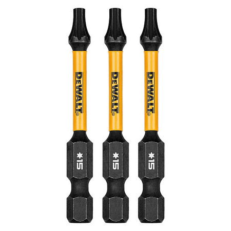 DEWALT Screwdriver Bits, 1/4 in Hex Shank Size DWAF2TX15IR3