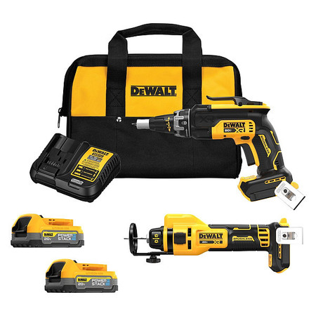 DEWALT SHELL 20V MAX BL SCREWGUN & CUTOUT KIT DCK265E2