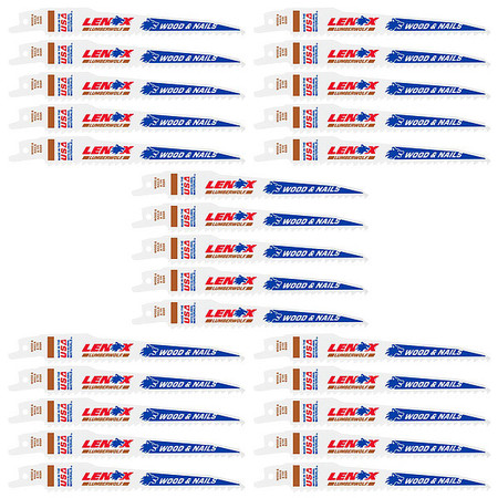 LENOX 6 TPI Reciprocating Saw Blades, 25 PK 20530B656R