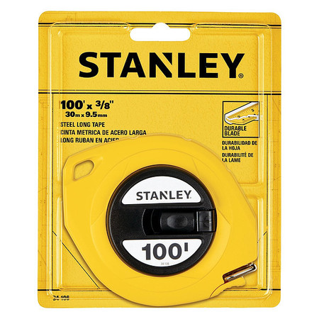 Stanley 3/8 in x 100 ft Closed Case Long Tape Measure 34-106