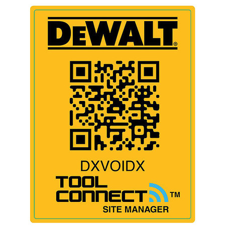 DEWALT Site Manager QR Code Tag, 2" L, PK100 DCE051