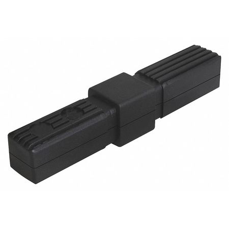 Kipp Connector for 25 mm (1") Square Tube, Straight, A=25, L=133, PA Plastic, Steel Core K0615.1251512