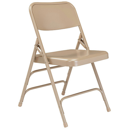 NATIONAL PUBLIC SEATING Folding Chair, Beige, 18-3/4 In., PK4 301