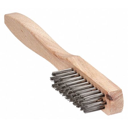 Tanis Brush Brush, Utility Scratch, Wood Handle, SS, 4-1/2 in L Handle, 1-1/2 in L Brush, Hardwood 00047