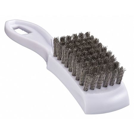 Tanis Brush Brush, Stainless, Plastic Handle, 4-3/4 in L Handle, 2-1/2 in L Brush, Plastic 00506