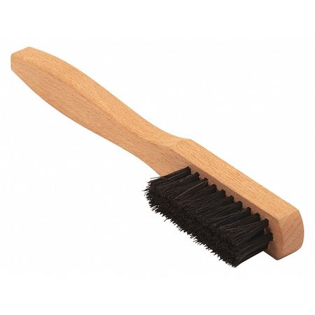 TANIS BRUSH Brush, Scratch, Wood Handl, Horse Hair 3x10, 4-1/2 in L Handle, 1-1/2 in L Brush, Hardwood 00045