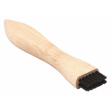 TANIS BRUSH Brush, Upright Scratch, Wood Handle, Nylon, 3-7/8 in L Handle, 7/8 in L Brush, Hardwood 00035