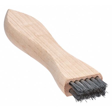TANIS BRUSH Brush, Upright Scratch, Wood Handle, Steel, 3-7/8 in L Handle, 7/8 in L Brush, Hardwood 00039