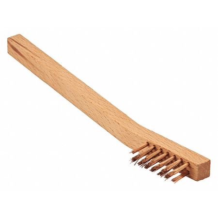 Tanis Brush Brush, Welders Scratch, Wood Handle, Bronze, 6-1/4 in L Handle, 1-1/2 in L Brush, Hardwood 00027