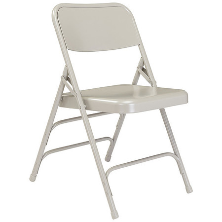 National Public Seating Folding Chair, Gray, 18-3/4 In., PK4 302