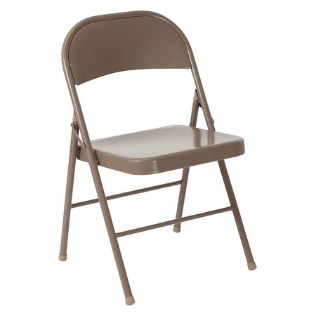 Flash Furniture Double Braced Beige Metal Folding Chair BD-F002-BGE-GG