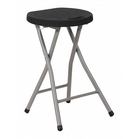 FLASH FURNITURE Foldable Stool, Black, Plastc DAD-YCD-30-GG