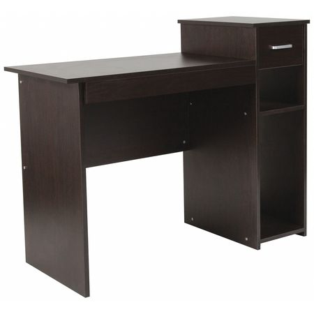 Flash Furniture Computer Desk, 19" D, 42" W, 29-1/2" H, Espresso, Particleboard, Table Top: Laminate NAN-NJ-HD3518-B-GG