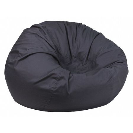 Flash Furniture Bean Bag Chair, 42"L19"H DG-BEAN-LARGE-SOLID-GY-GG