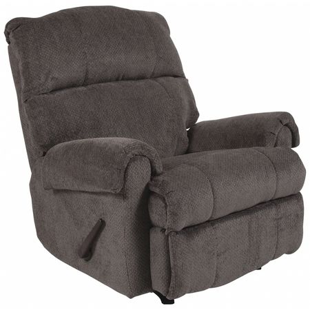 Flash Furniture Fabric Contemporary Chair, 18-1/2", Fixed Arms, Gray, Black WA-8700-119-GG
