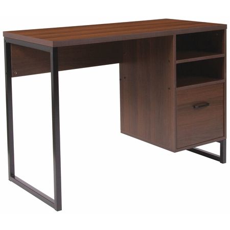 Flash Furniture Computer Desk, 19-1/2" D, 41-1/4" W, 29-1/2" H, Rustic, Laminate NAN-NJ-HD10168-GG