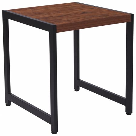 Flash Furniture Rectangle End Table, Black, Metal Frame, 19-3/4" W, 22" H NAN-JH-1746-GG