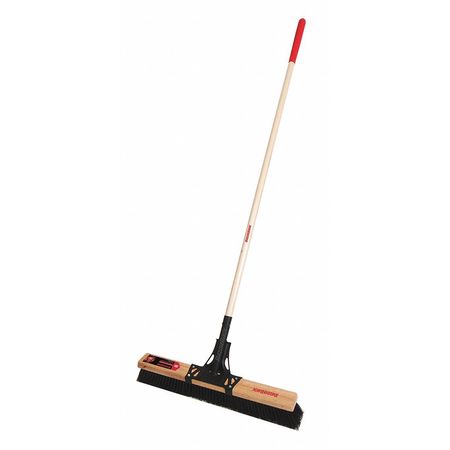 RAZOR-BACK Push Broom, Rough Surface, Assembled, 24" BR24RG17