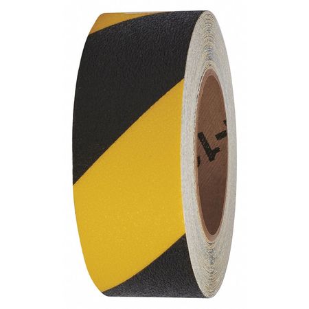 JESSUP FLEX TRACK Tape, Black/Yellow Stripe, 2"x54 ft., PK6 4215-0150