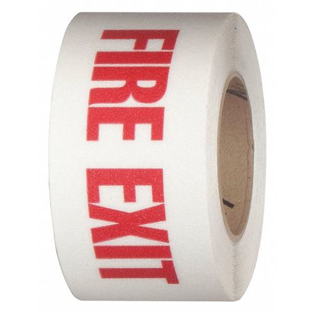 JESSUP FLEX TRACK Fire Exit, White/Red, 3"x54 ft., PK4 4215-0159