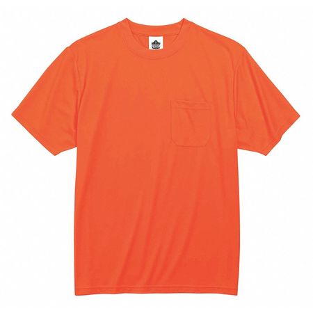 GLOWEAR BY ERGODYNE High Visibility T-Shirt, XL, Orange 8089