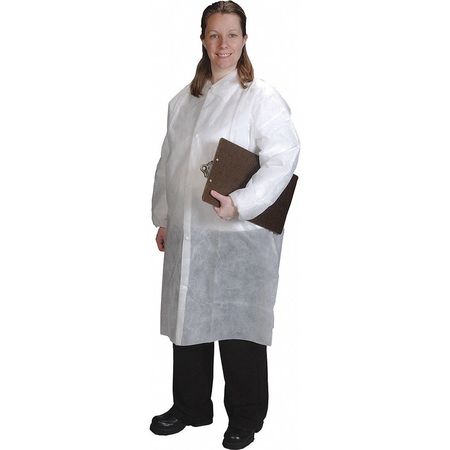 GENPRO Critical Cover® Genpro Lab Coat, Disposable, Snap Close, 3XL, PK25 LC-12421-6