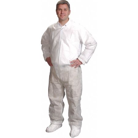 GENPRO Coverall, Disposable, 4XL, Package Quantity 25, 4XL, 25 PK, White, GenPro CV-14032-7