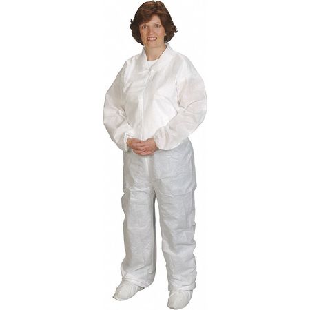 NUTECH Coverall, Disposable, L/XL, Package Quantity 25, L/XL, 25 PK, White, NuTech CV-64022-4