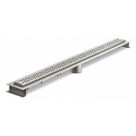 ZURN 2" Pipe Dia. Stainless Steel Shower Drain, Type: Serenity Grate ZS880-40-SG