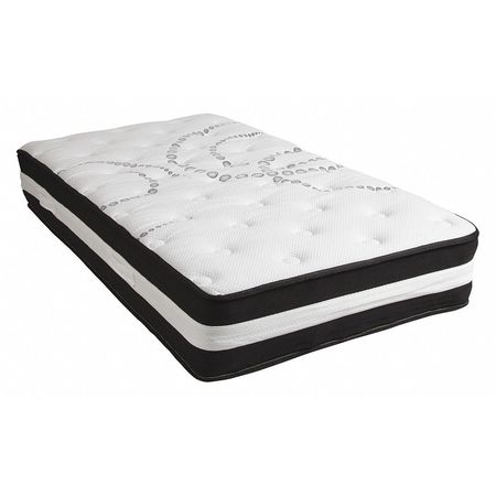 FLASH FURNITURE 12" Hybrid Mattress, Twin Mattress in a Box CL-E230P-R-T-GG