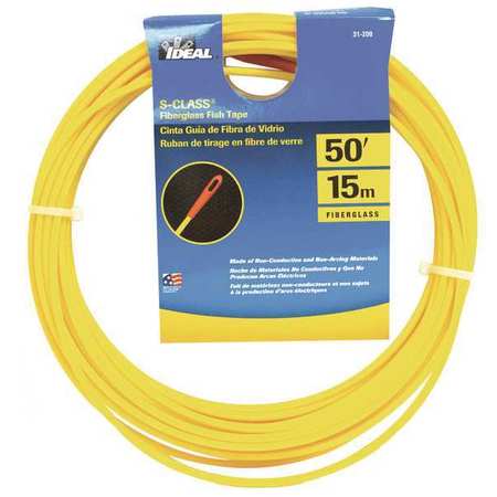 Ideal Fish Tape, 3/16 In x 50 ft, Fiberglass 31-200