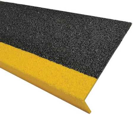 SURE-FOOT FRP Cover HD Grit, 9"x24", Yellow/Black 9N12009X002417H