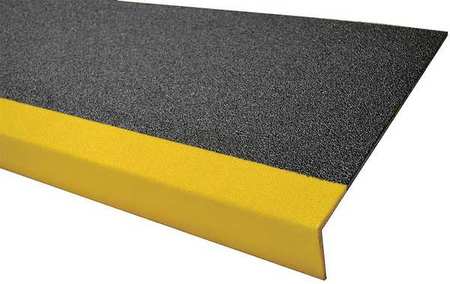 SURE-FOOT FRP Cover MED Grit, 11.75"x36", Yellow/Black 9N12117X003617M