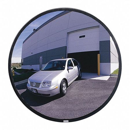 SEE ALL INDUSTRIES Mirror, Convex, Outdoor, Acrylic, 26" dia. PLXO26D