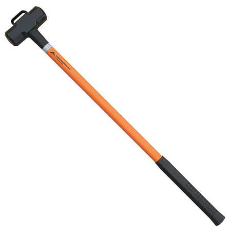 LEATHERHEAD TOOLS Sledge Hammer, 36" Orange Fiberglass Handle, 8 lb. Head SLO-8-36HM