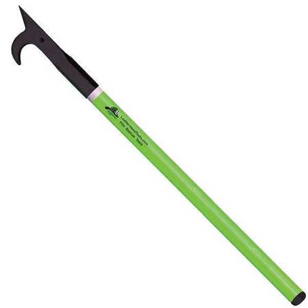 LEATHERHEAD TOOLS American Hook, 12 ft. Pro-Lite Pole, HiViz Lime PLL-12AH-B