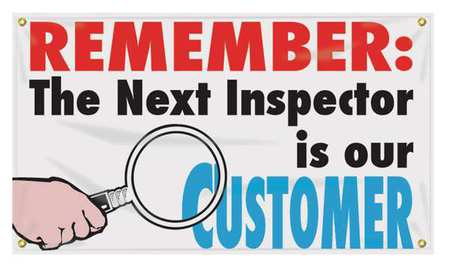 ACCUFORM Banner, Remember The Inspector, 24 x 48 In MBR408