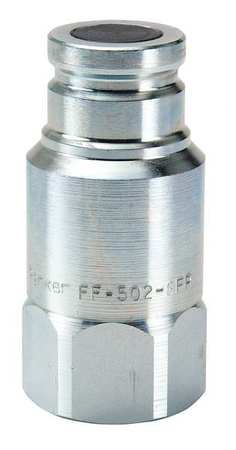 Parker Hydraulic Quick Connect Hose Coupling, Steel Body, Ball Lock, 3/4"-16 Thread Size, FF Series FF-372-8FO