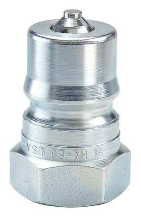 Parker Hydraulic Quick Connect Hose Coupling, Steel Body, Ball Lock, 1/2"-14 Thread Size, 60 Series H4-63