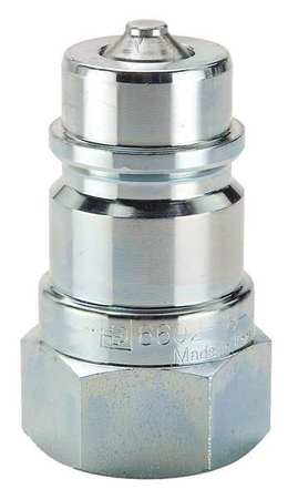 PARKER Hydraulic Quick Connect Hose Coupling, Steel Body, Sleeve Lock, 1/4"-18 Thread Size, 6600 Series 6602-4-4