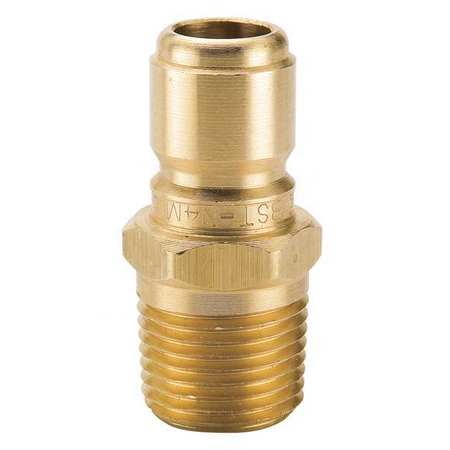 PARKER Hydraulic Quick Connect Hose Coupling, Brass Body, Sleeve Lock, 1/4"-18 Thread Size, ST Series BST-N2M