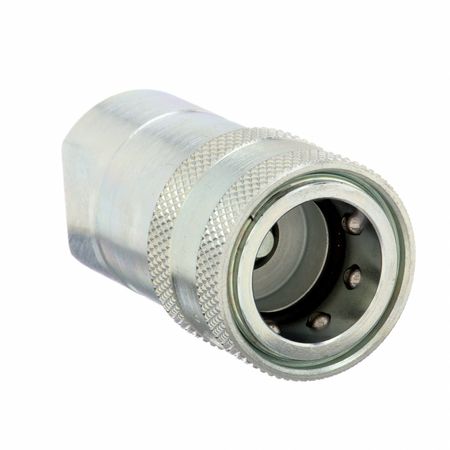 Pioneer Hydraulic Quick Connect Hose Coupling, Steel Body, Sleeve Lock, 3/8"-18 Thread Size, 4000 Series 4050-3P