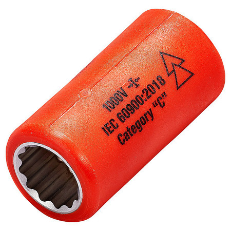 ITL 3/8 in Drive Insulated Socket 1/2 in, 12 pt, SAE 01725