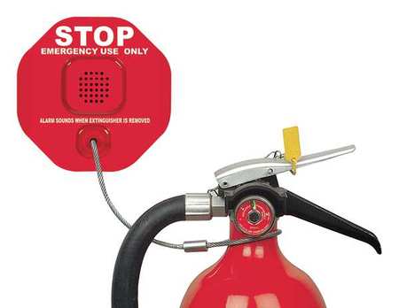 SAFETY TECHNOLOGY INTERNATIONAL Fire Extinguisher Alarm, 12V, Polycrbonate STI-6200R