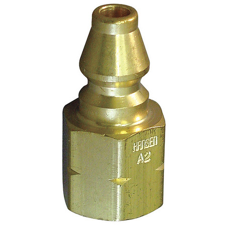 HANSEN Coupler Plug, (F)NPT, 1/4, Brass A2