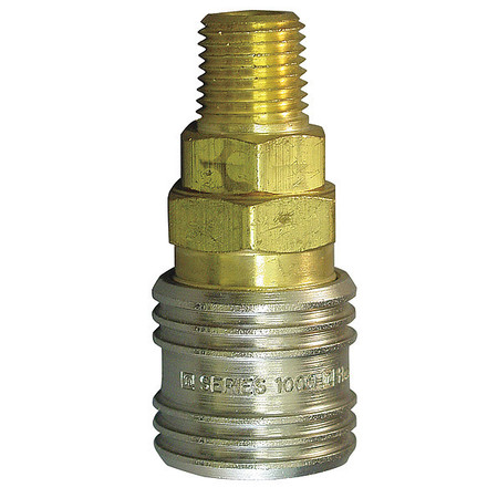 HANSEN Coupler Body, (M)NPT, 3/8, Brass 410