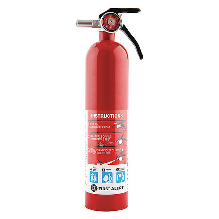 FIRST ALERT Fire Extinguisher, 1A:10B:C, Dry Chemical, 2.5 lb PRO2-5