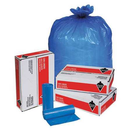 TOUGH GUY 33 Gal Biohazard Bags, 31 in x 43 in, Super Heavy-Duty, 1.2 mil, Blue, 100 Pack 31DK98